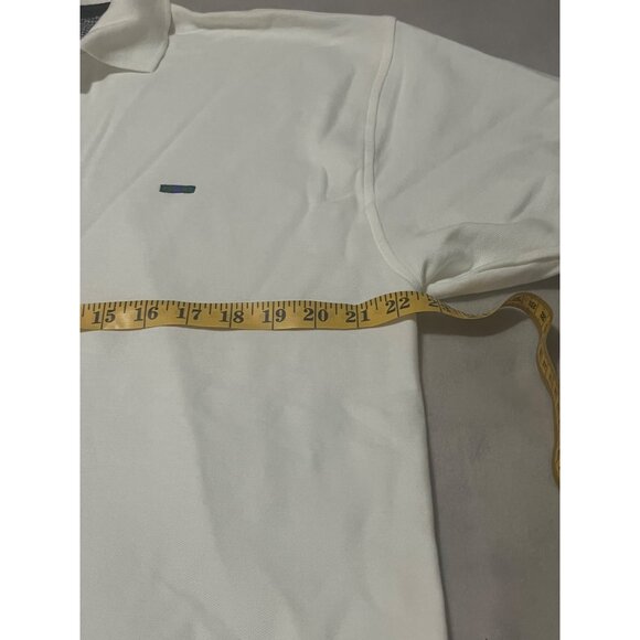 Alexander Julian Colours White Polo Shirt L 100% Cotton New With Tags Stain On F - Picture 6 of 9